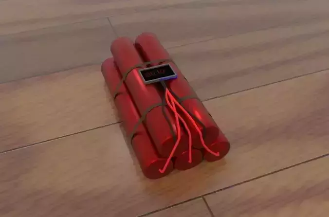 pipe bomb - time bomb Free low-poly 3D model