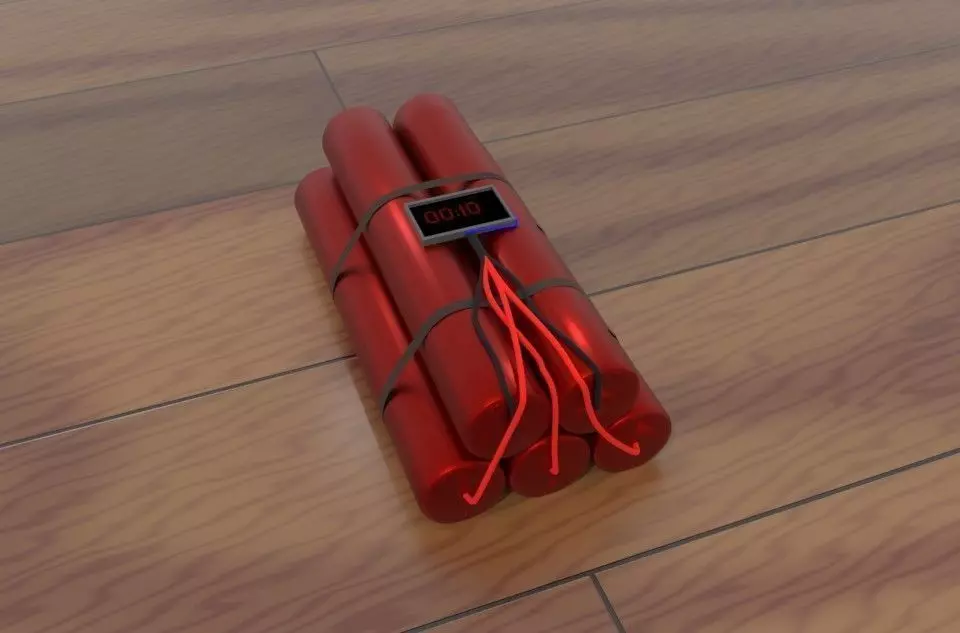 pipe bomb - time bomb Free low-poly 3D model_0
