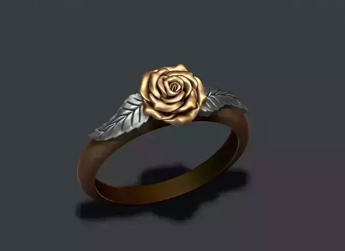 Rose ring 3D print model