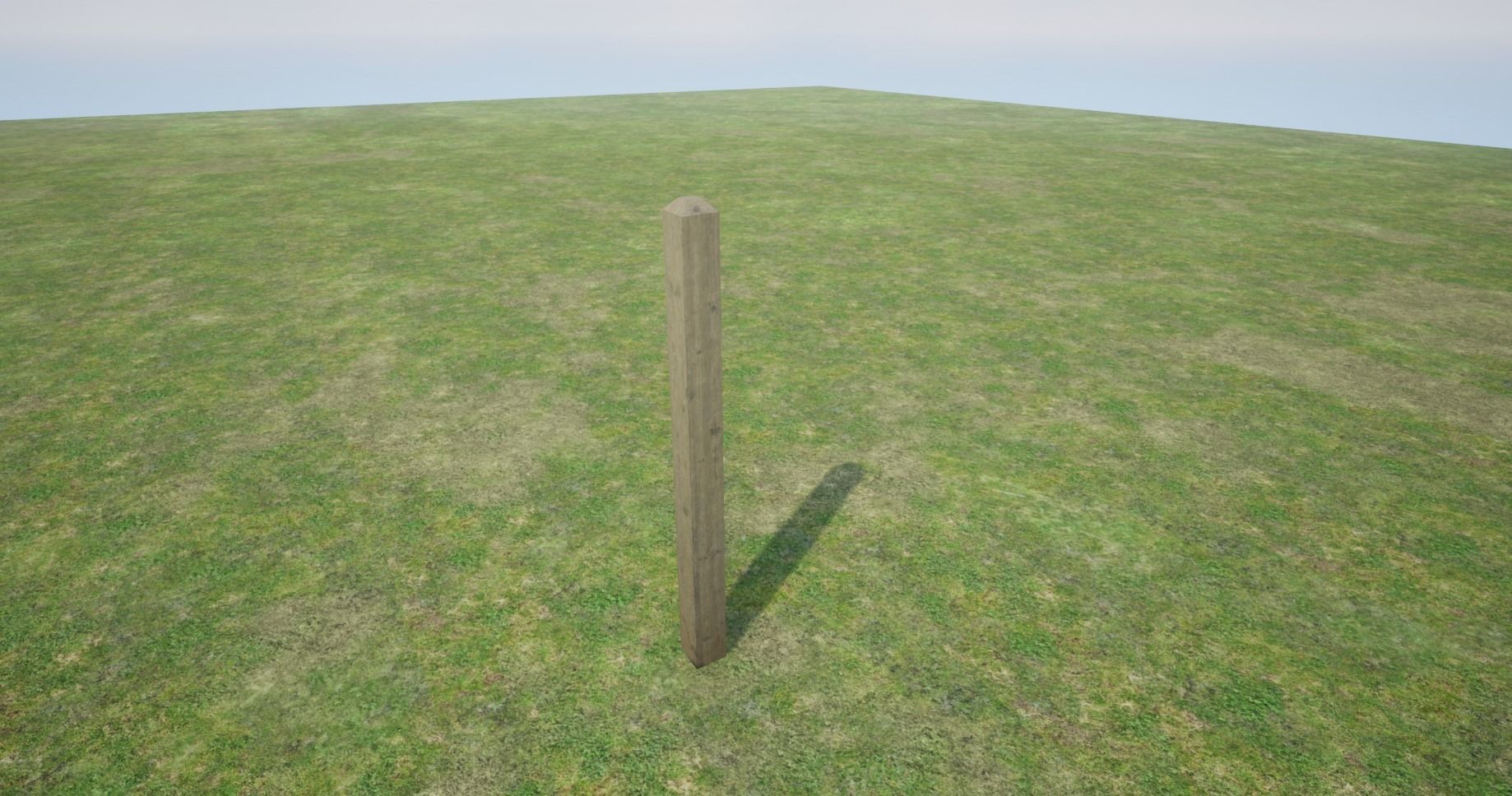 Modular Wooden Fence Low-poly 3D model_15