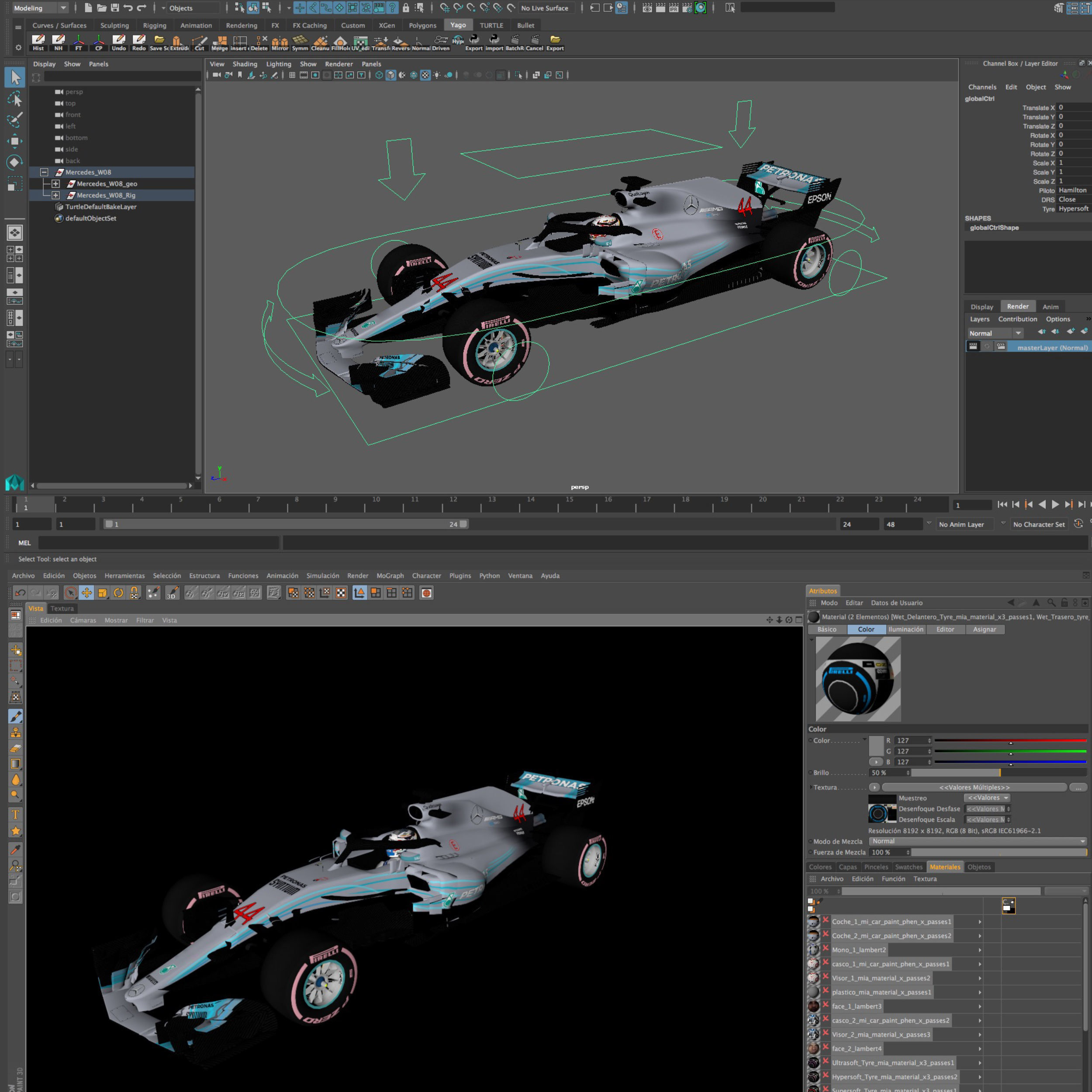 Formula 1 2018 cars Pack 4 Low-poly 3D model_9
