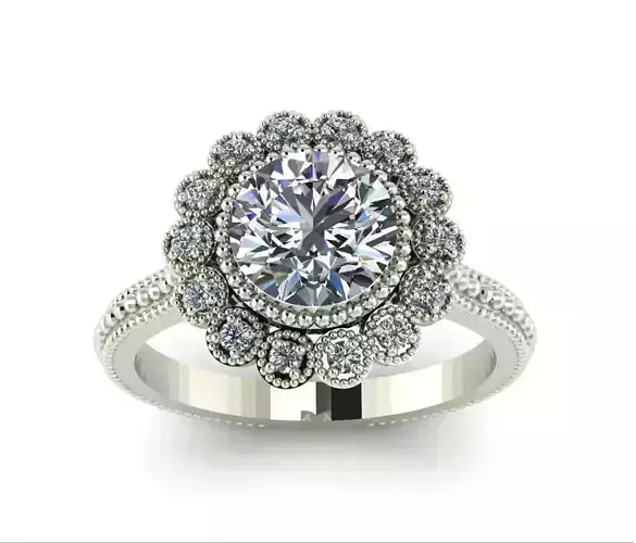 wedding ring with ball 