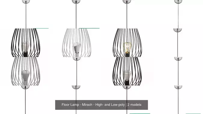 Floor Lamp - Mirach - High- and Low-poly