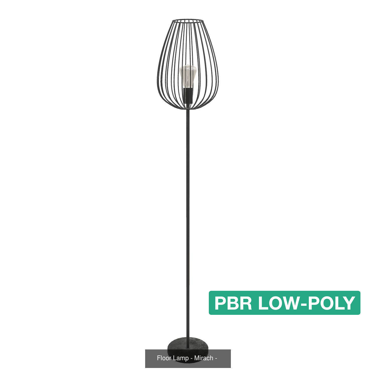 Floor Lamp - Mirach - High- and Low-poly 3D Model Collection_2