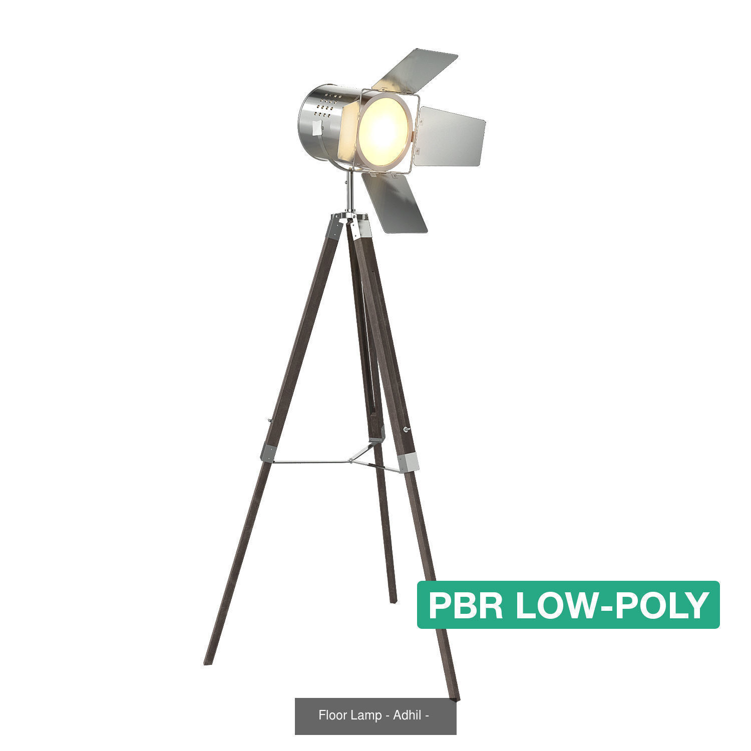 Floor Lamp - Adhil - High- and Low-poly  3D Model Collection_2