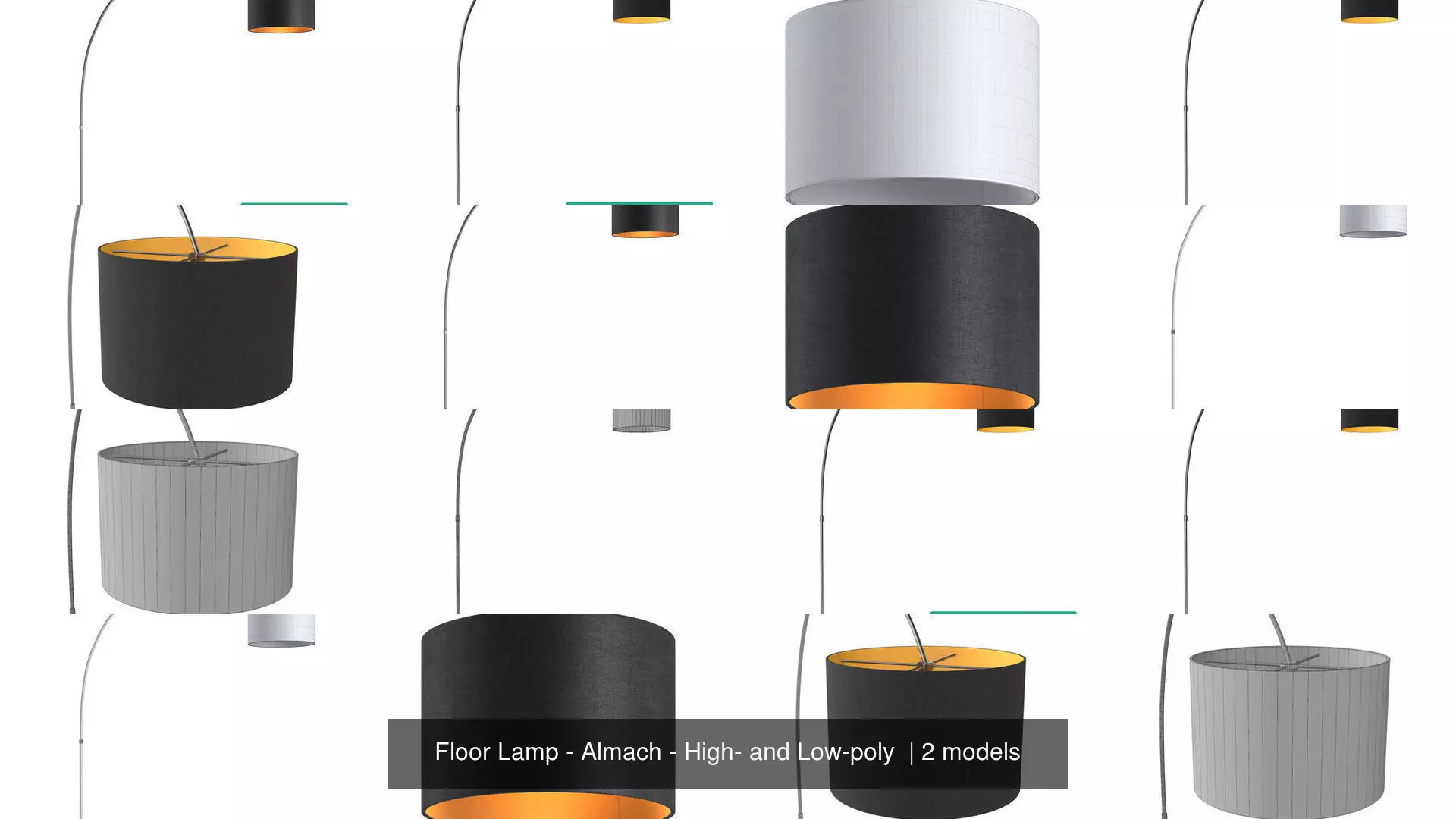 Floor Lamp - Almach - High- and Low-poly 3D Model Pack