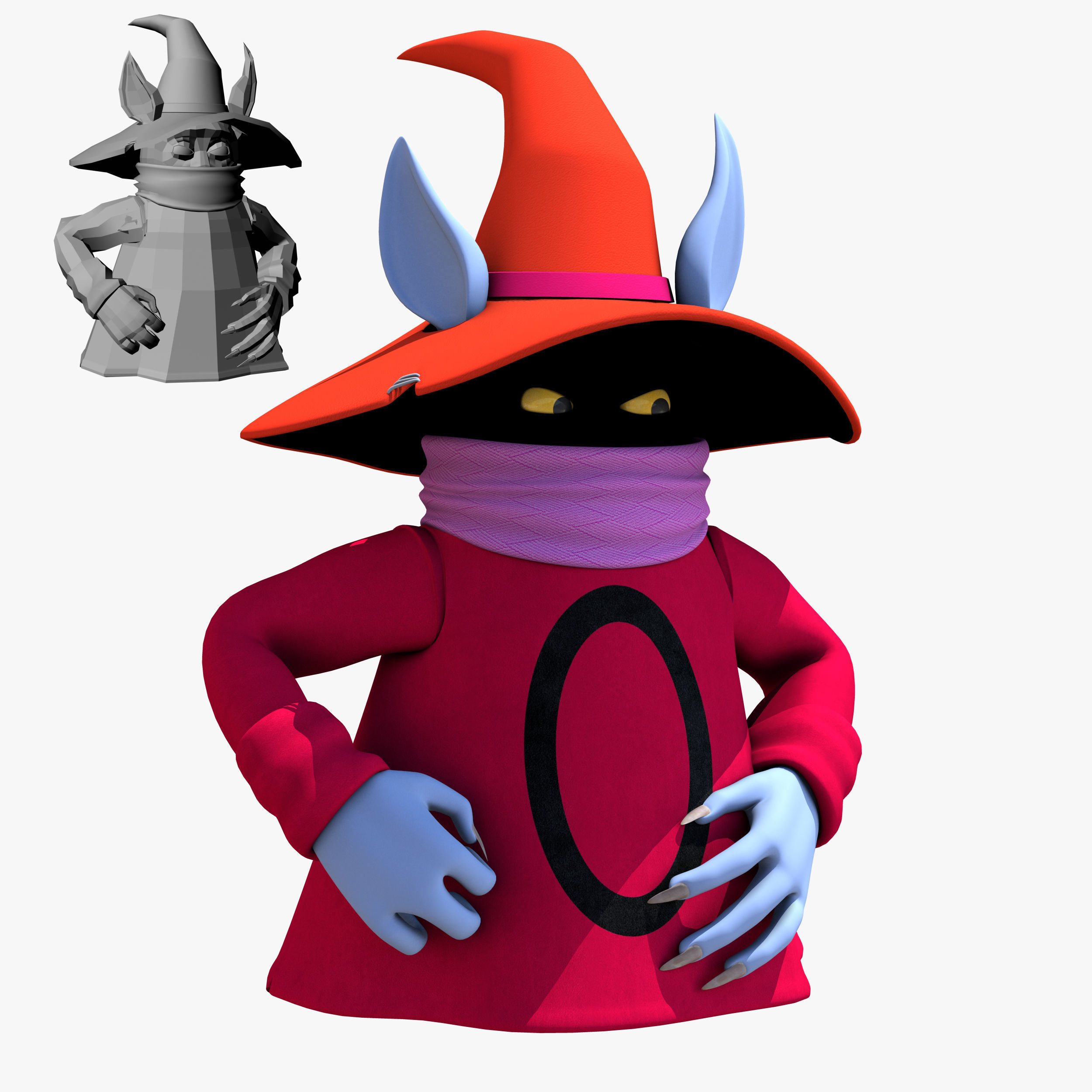 Orko Character Low-poly 3D model_2
