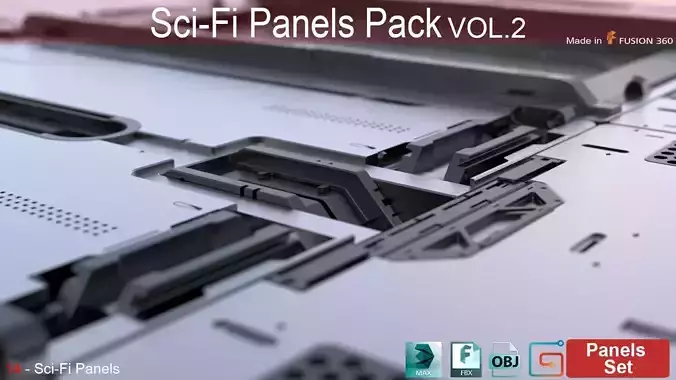 Sci-Fi Panels vol 2 3D model