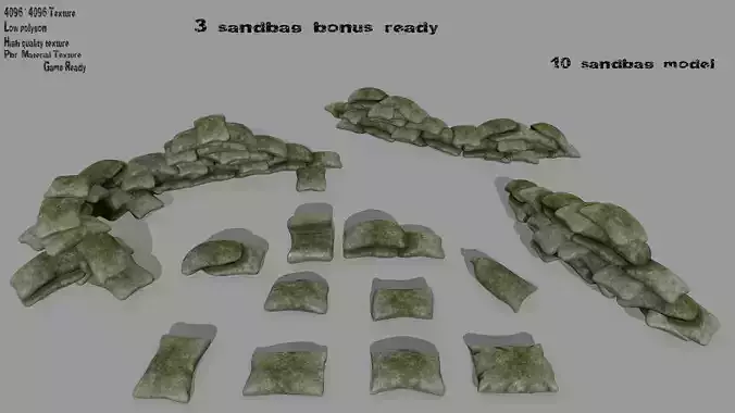 sandbag pile of rocks