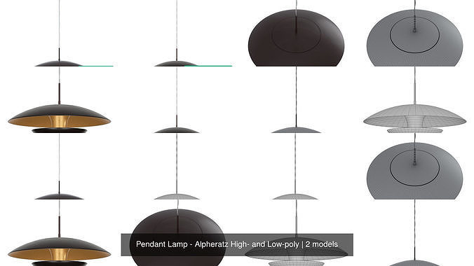 Pendant Lamp - Alpheratz - High- and Low-poly  3D Model Collection