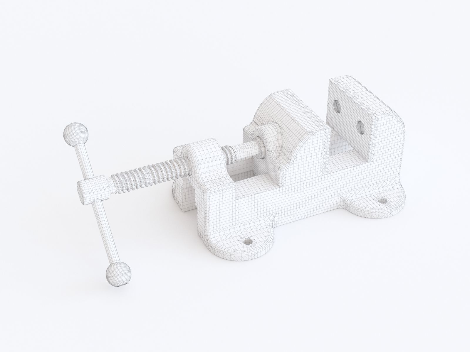 Bench vice 08 3D model_1