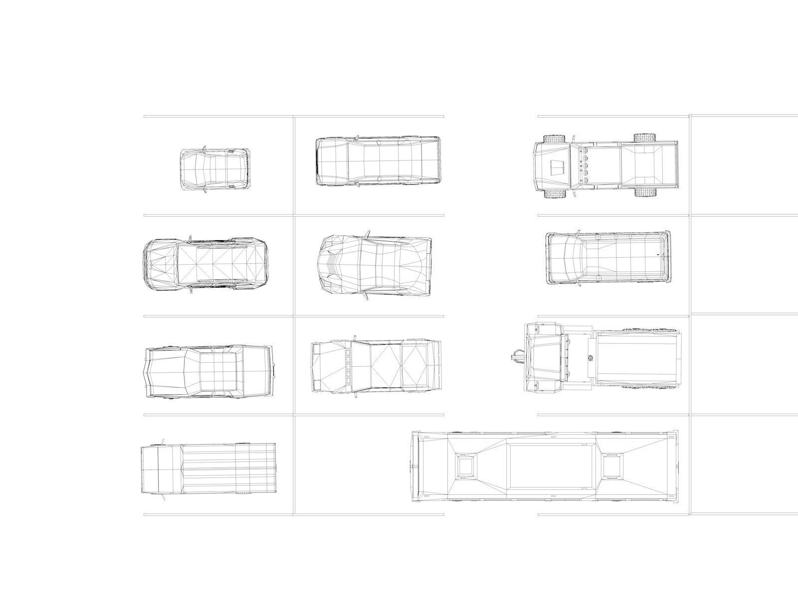 Cartoon Low Poly City Cars Pack Low-poly 3D model_9