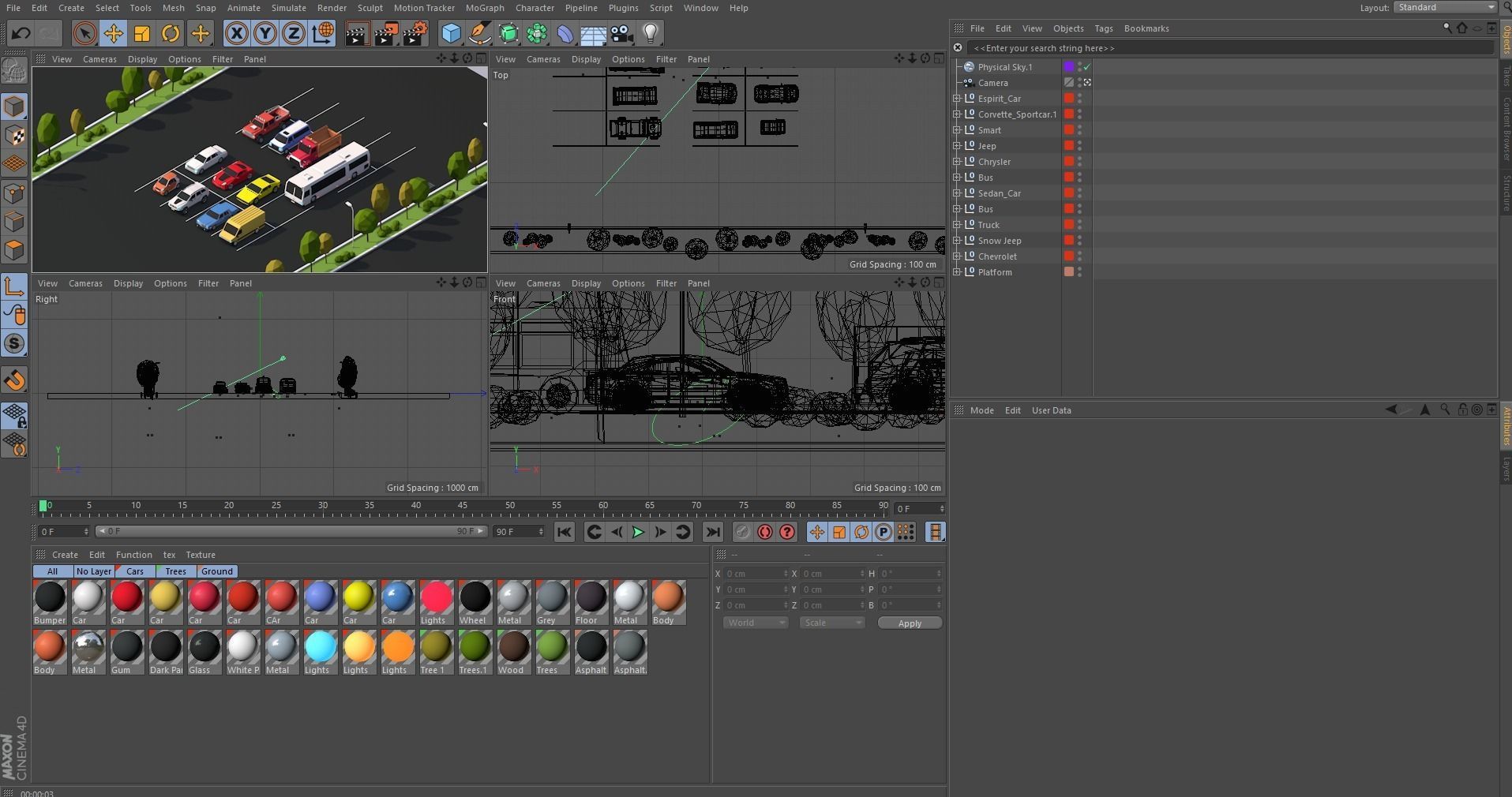 Cartoon Low Poly City Cars Pack Low-poly 3D model_15