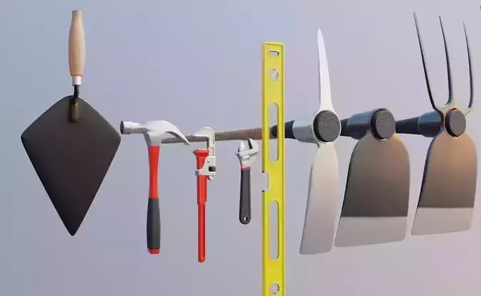 building and garden tools 3d model collection