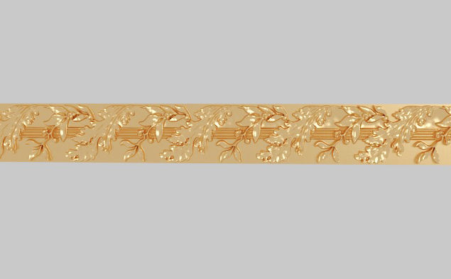 Classic 3D motifs inlaid with gold frame Texture_2