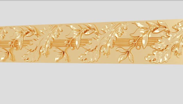 Classic 3D motifs inlaid with gold frame Texture_4