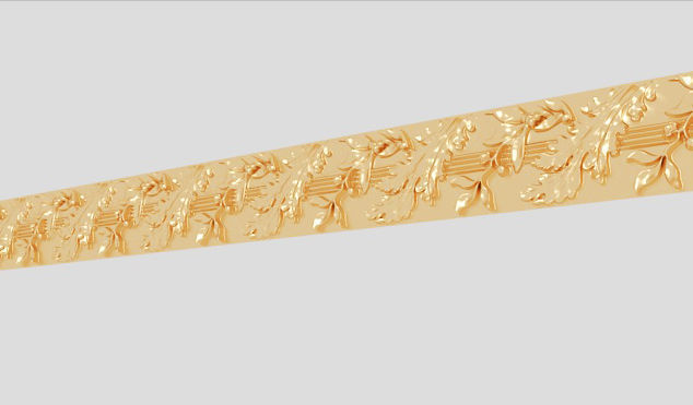 Classic 3D motifs inlaid with gold frame Texture_5