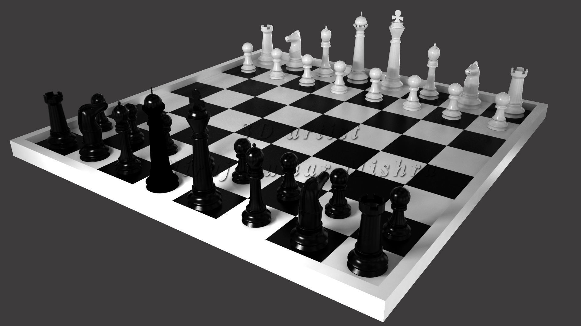 Chess Game 3D model_1
