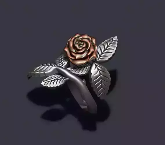 Rose ring 3D print model