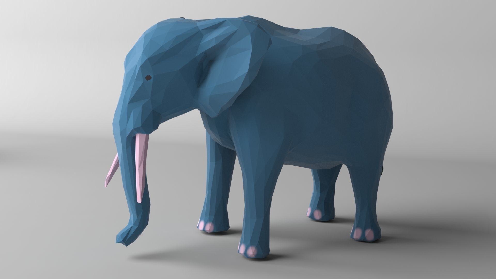 Pack of 9 low poly animals Low-poly 3D model_6