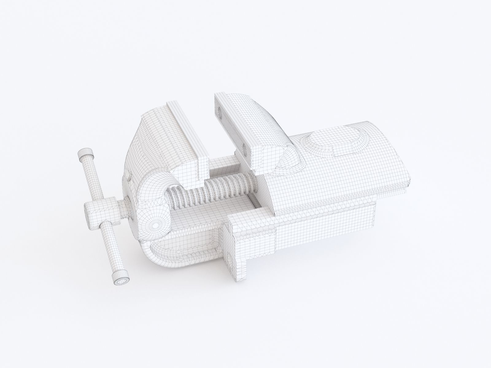 Bench vice 09 3D model_1