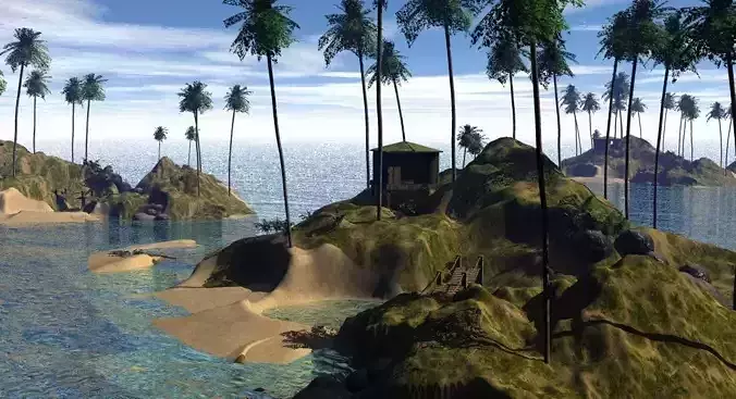 PedrotheGamer20 tropical island with palm trees