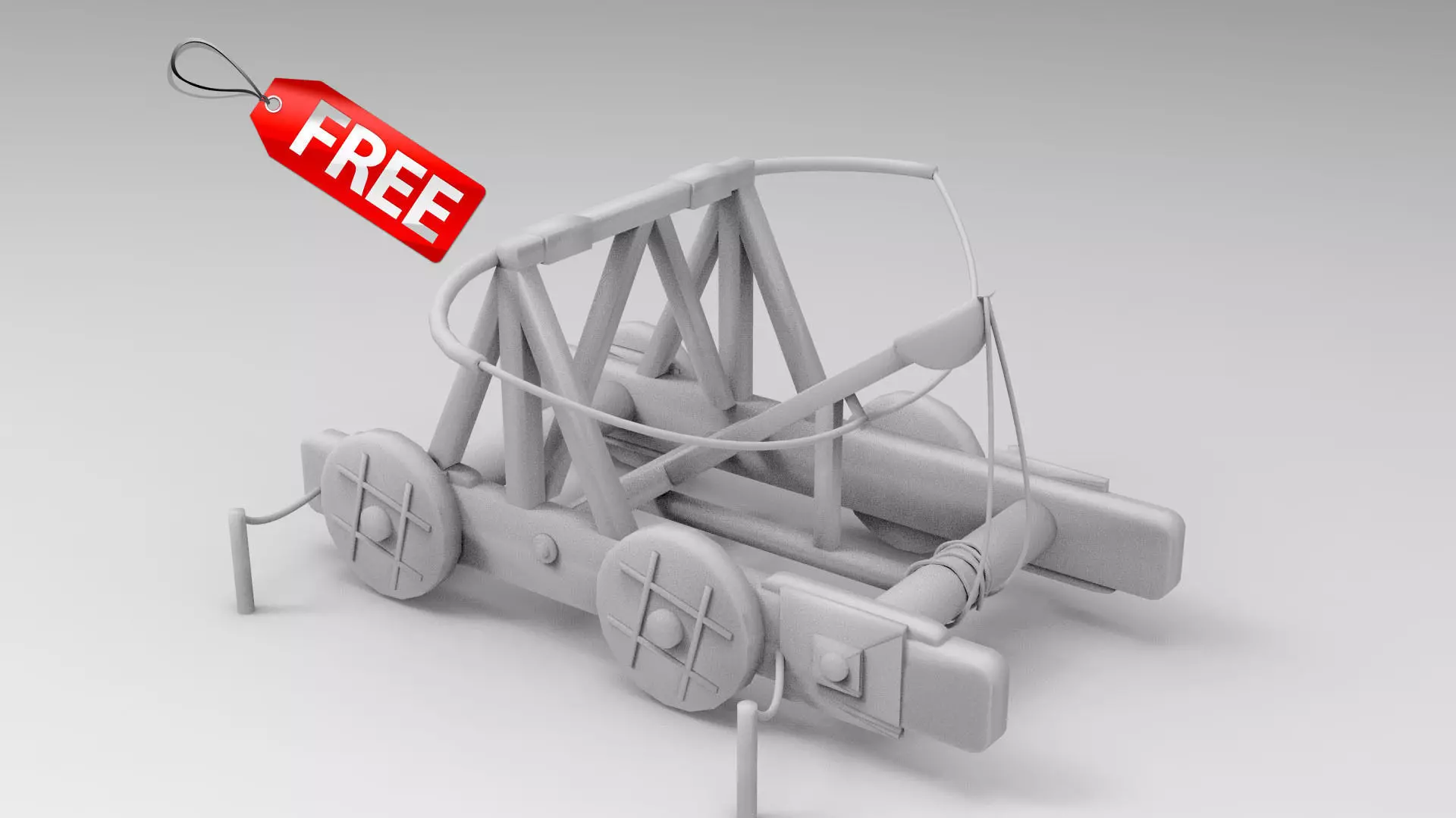 Catapult FREE Low-Poly Free 3D model