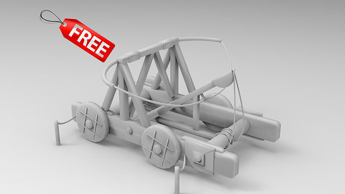 Catapult FREE Low-Poly Free 3D model