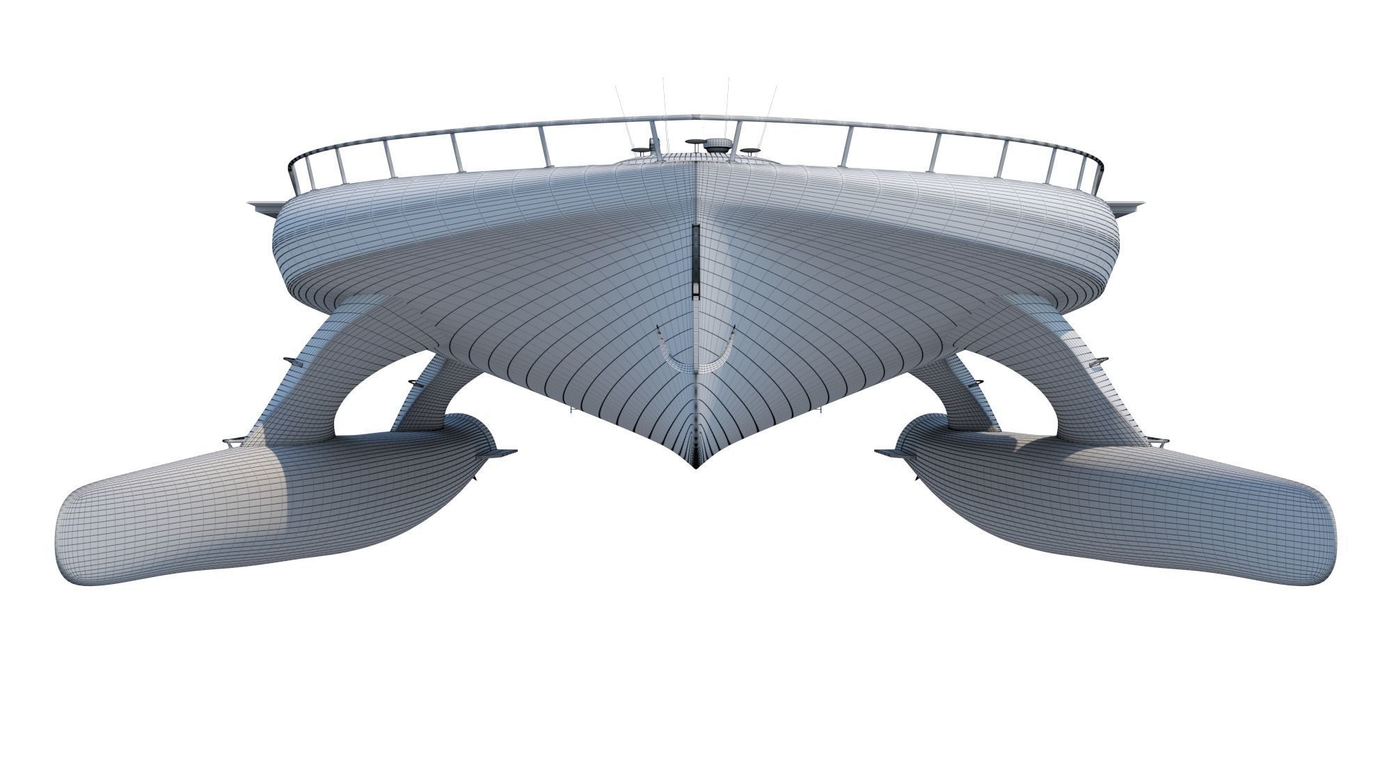 PlanetSolar solar powered boat Low-poly 3D model_26