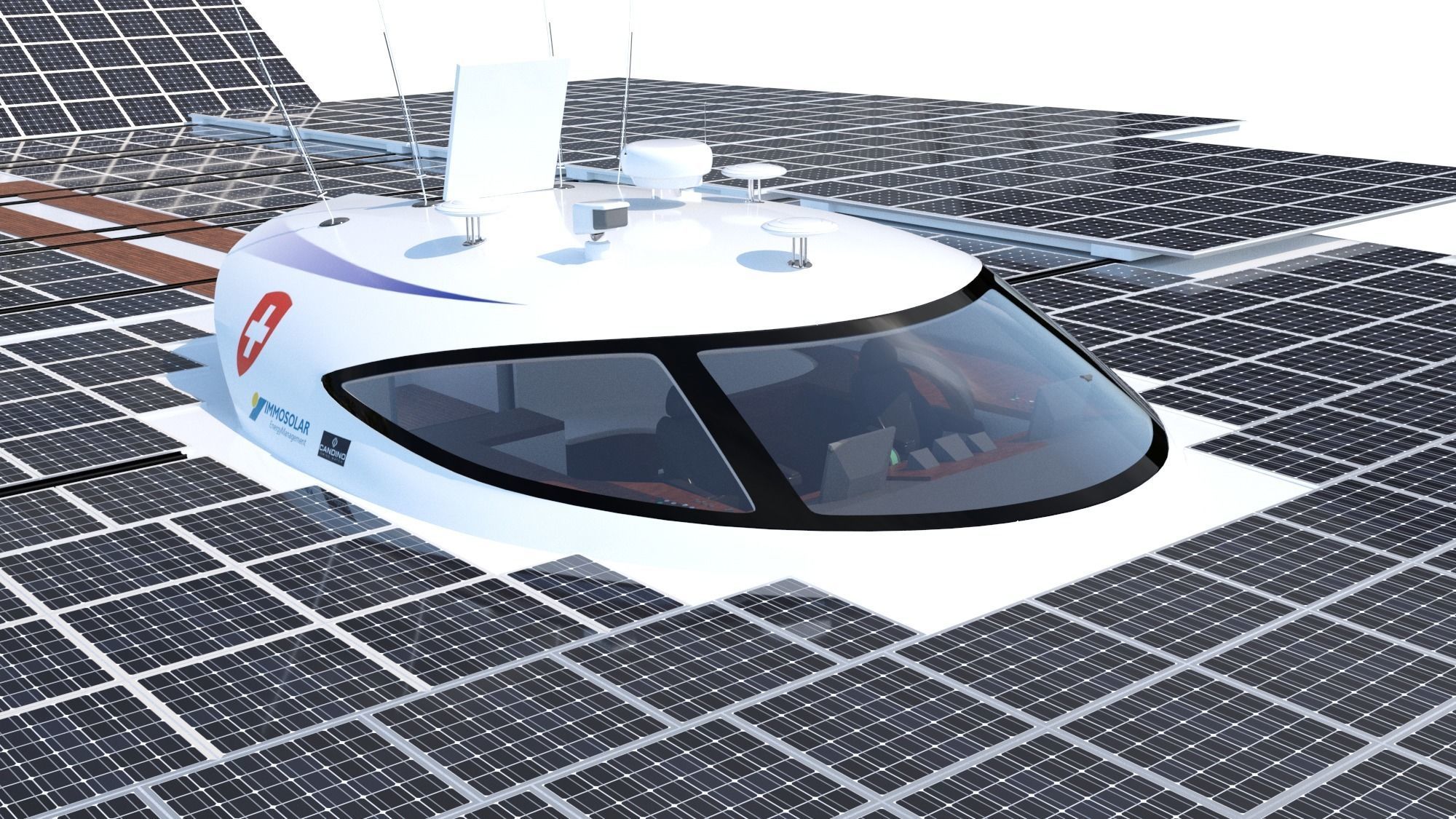 PlanetSolar solar powered boat Low-poly 3D model_7