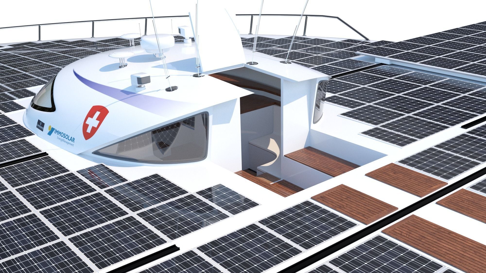 PlanetSolar solar powered boat Low-poly 3D model_9