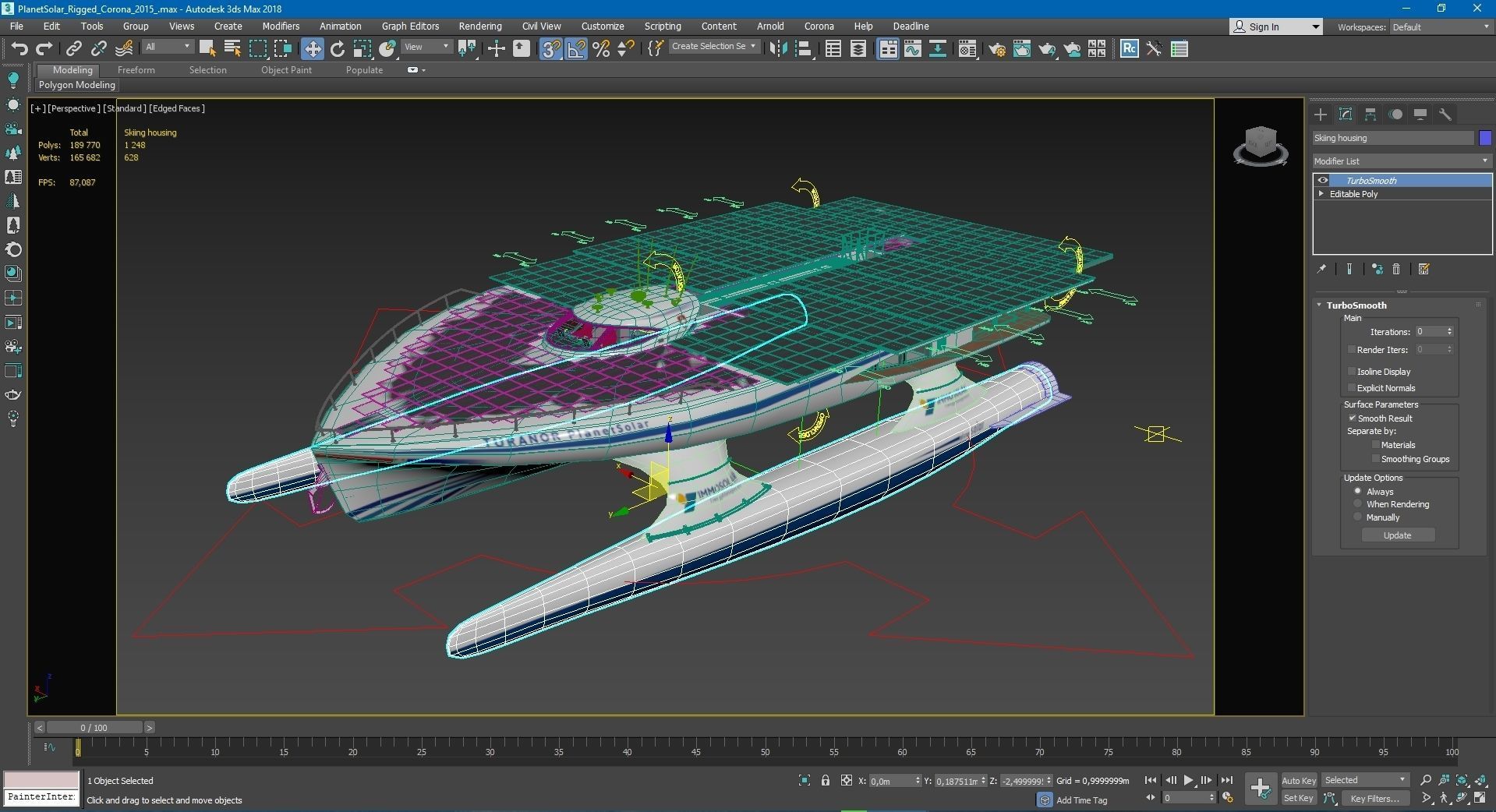 PlanetSolar solar powered boat Low-poly 3D model_33