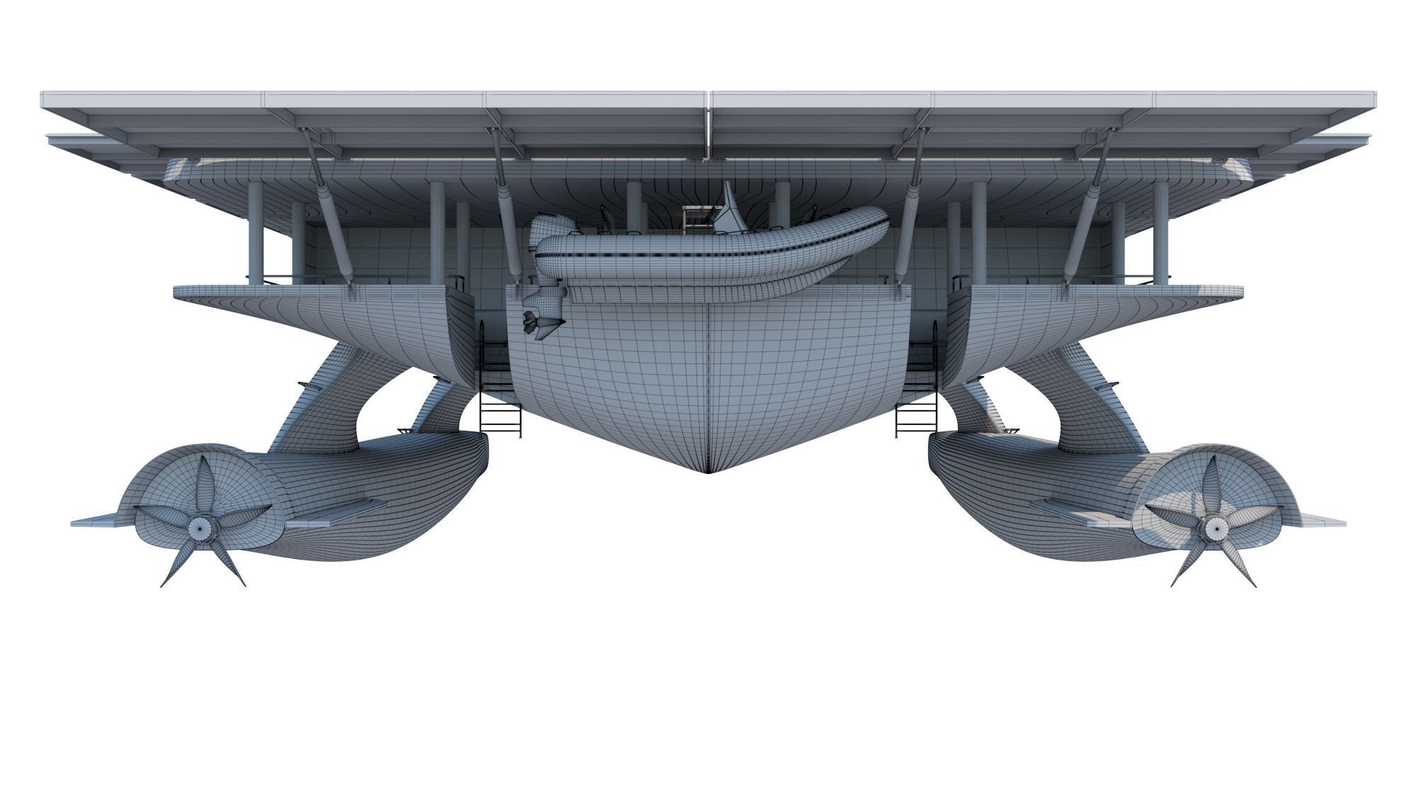 PlanetSolar solar powered boat Low-poly 3D model_32