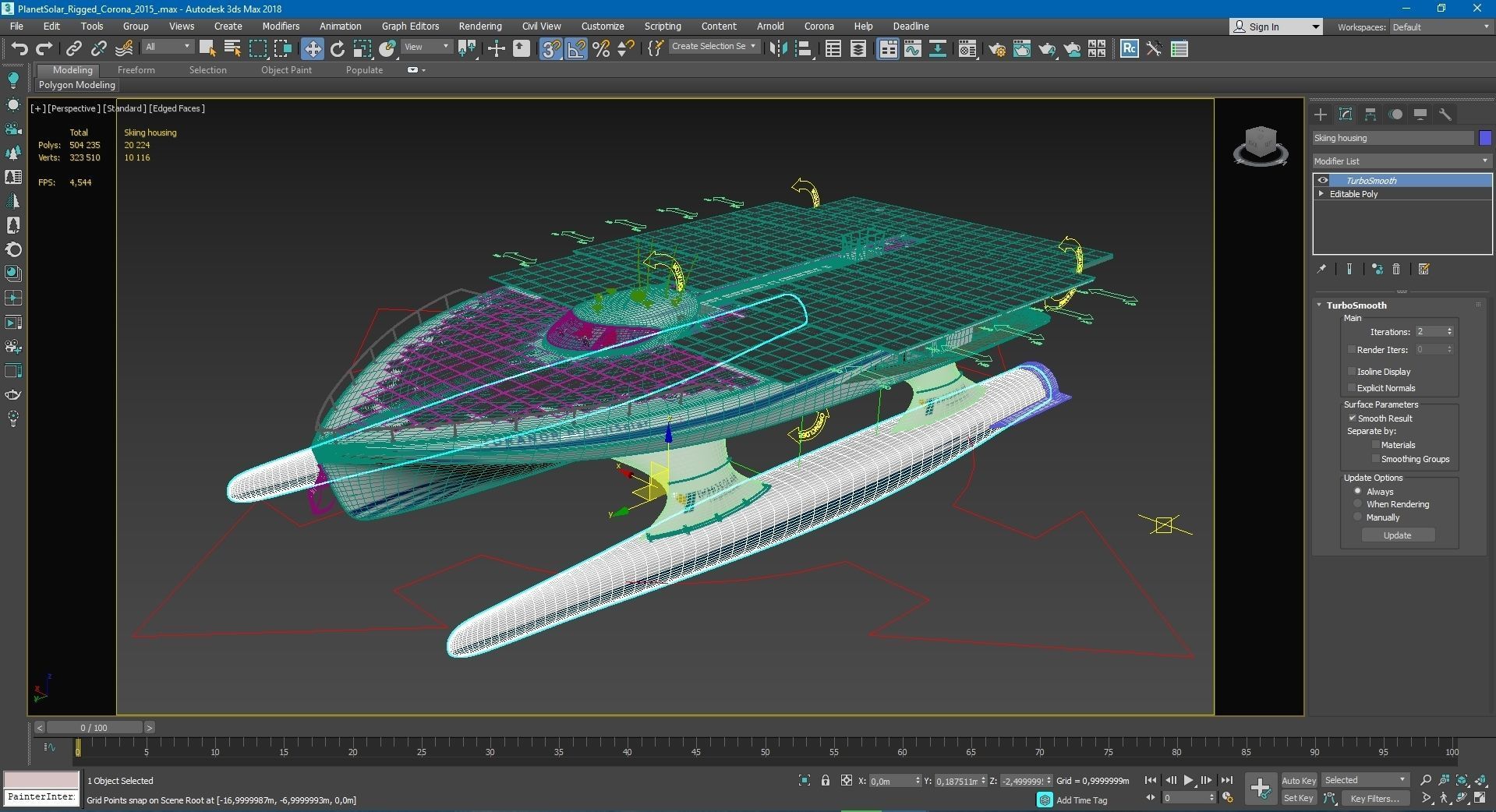 PlanetSolar solar powered boat Low-poly 3D model_35