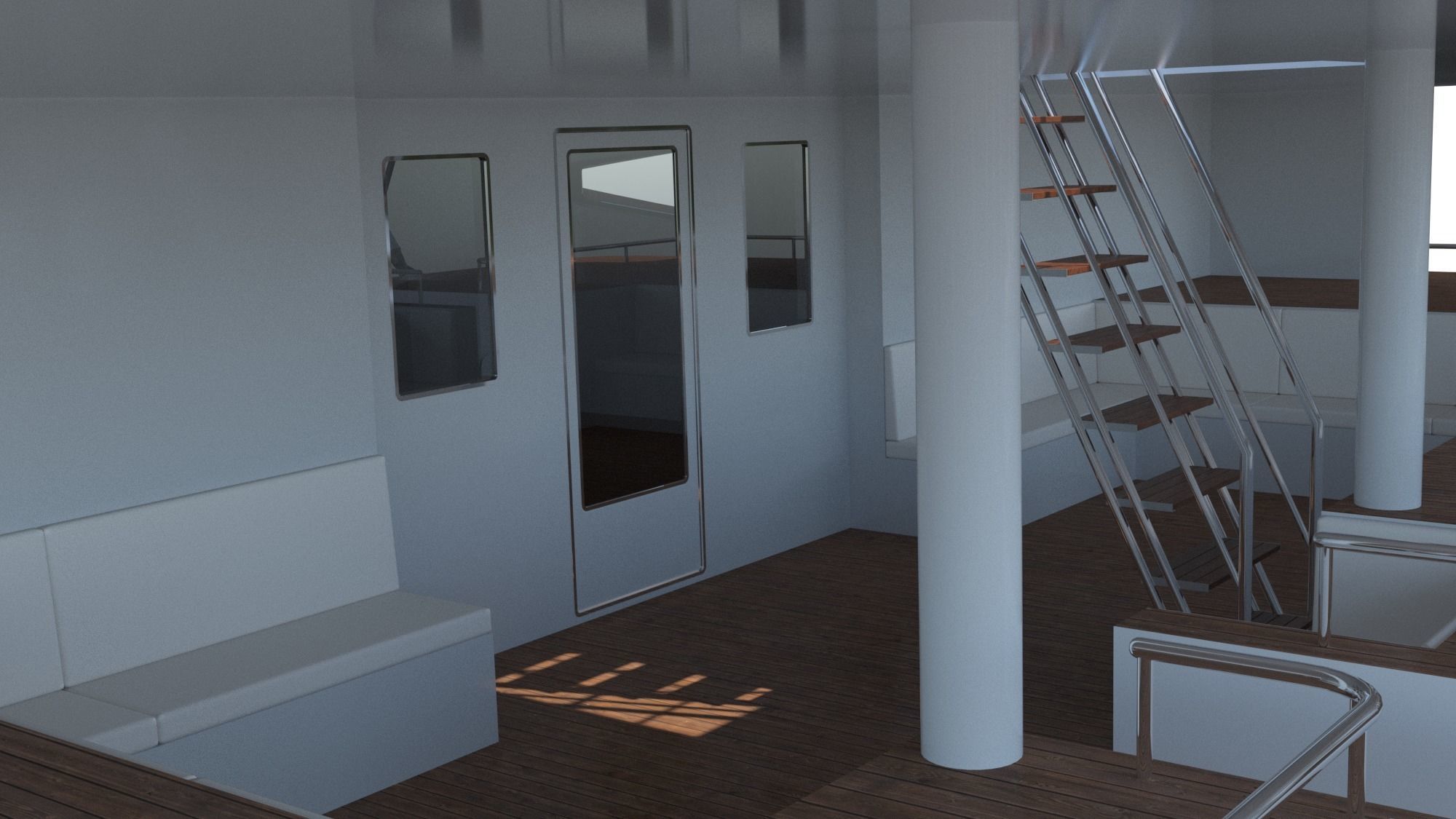 PlanetSolar solar powered boat Low-poly 3D model_10