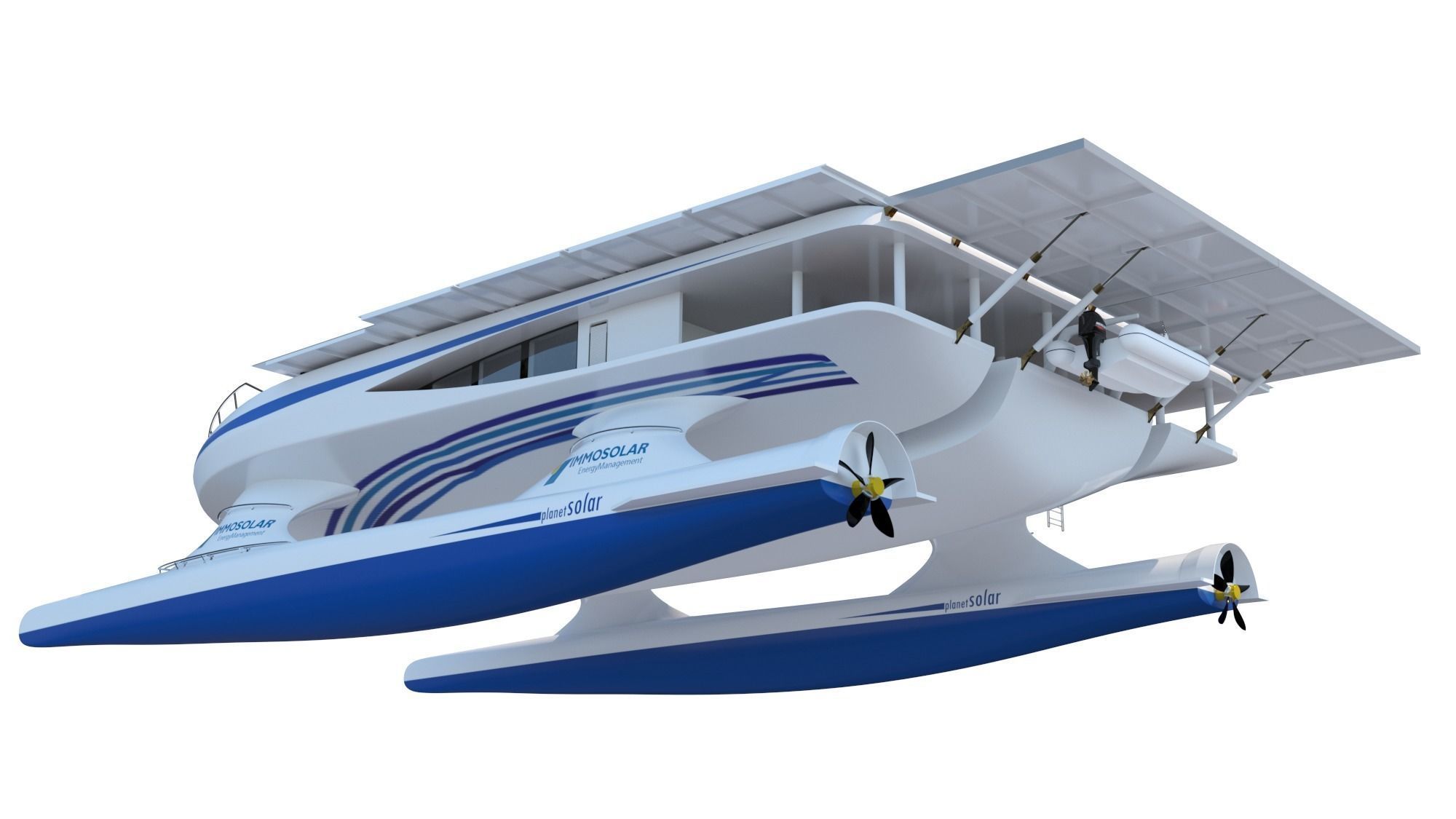 PlanetSolar solar powered boat Low-poly 3D model_4