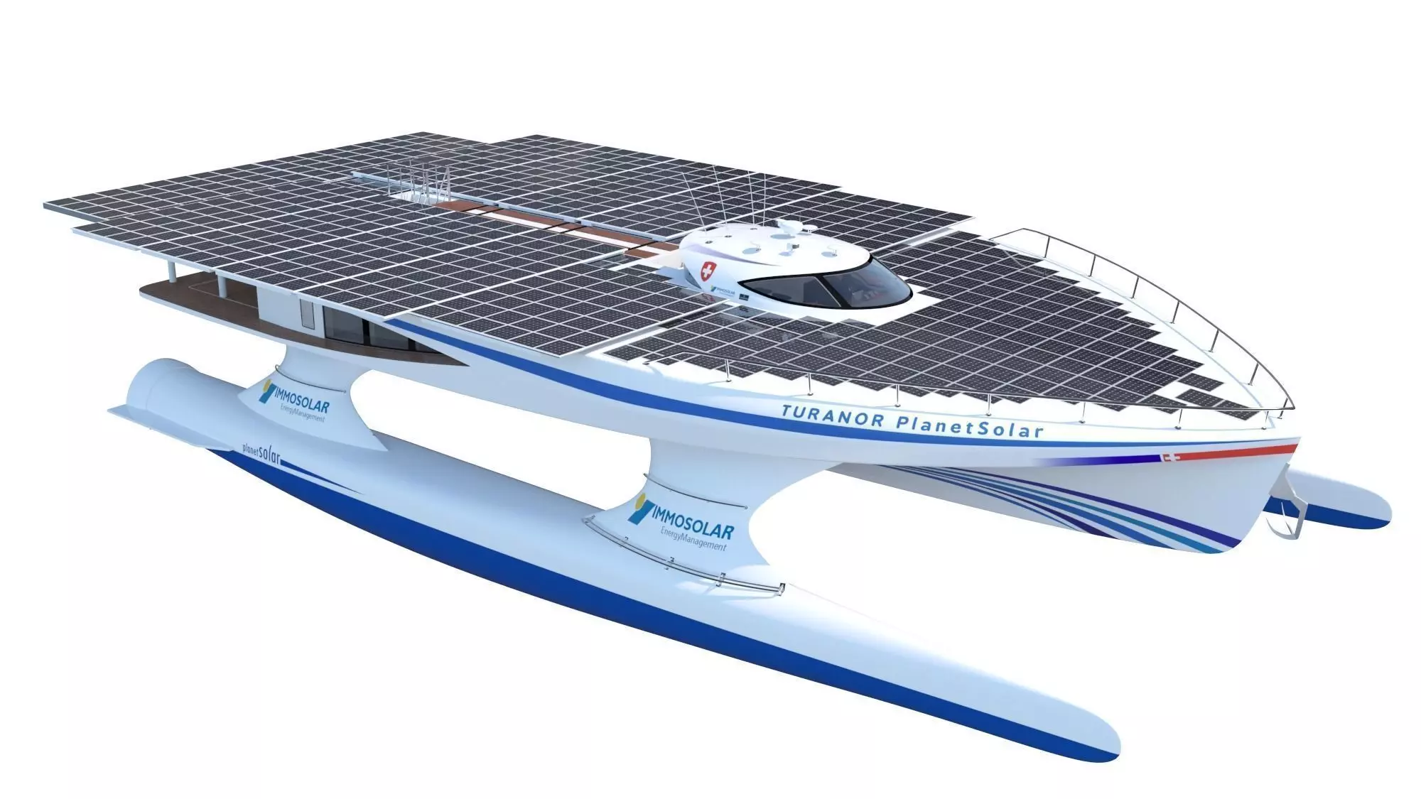 PlanetSolar solar powered boat Low-poly 3D model_0