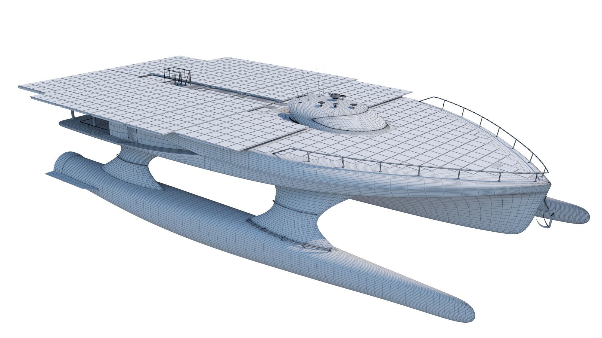 PlanetSolar solar powered boat Low-poly 3D model_22