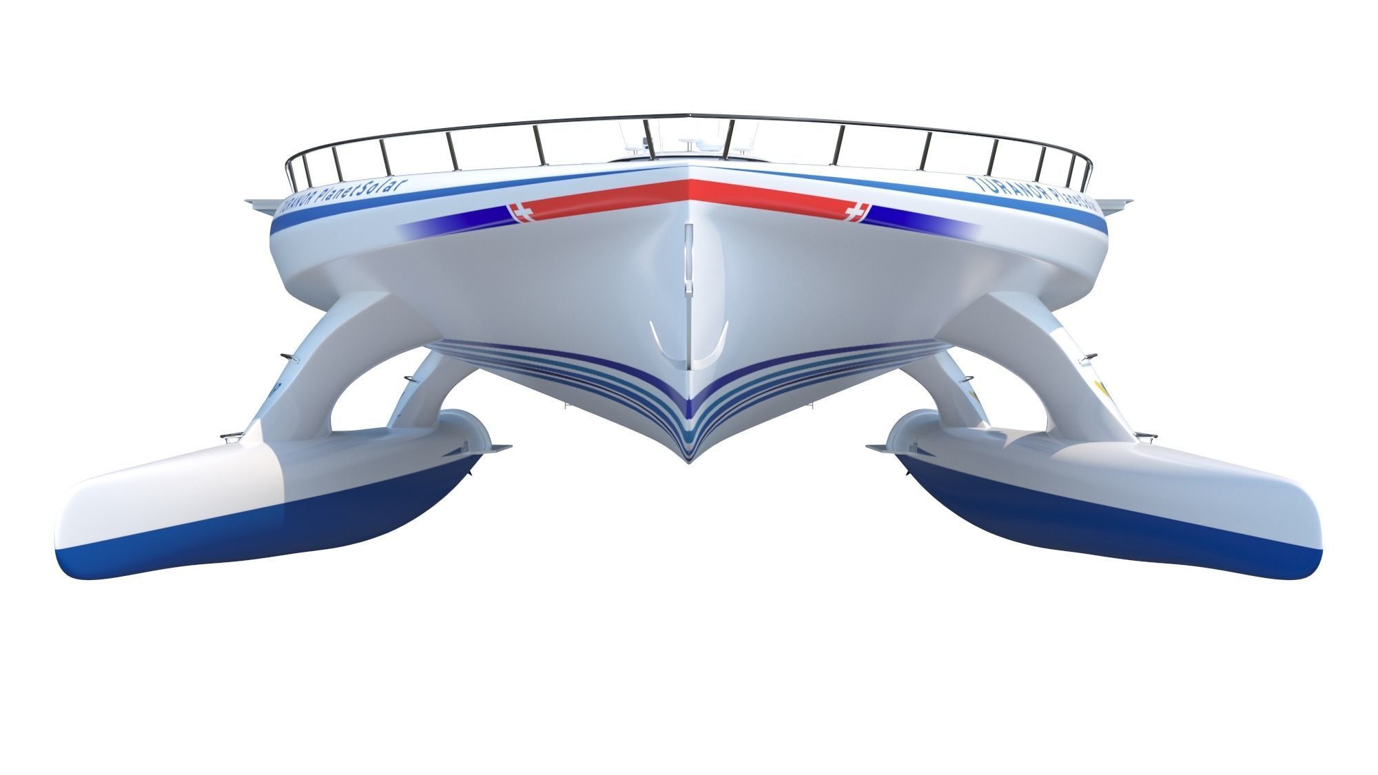 PlanetSolar solar powered boat Low-poly 3D model_16