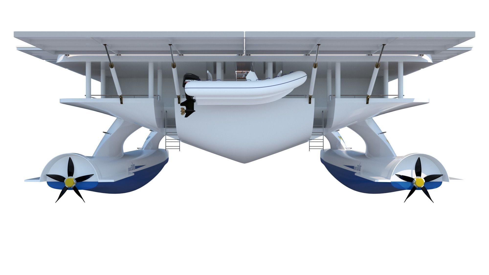 PlanetSolar solar powered boat Low-poly 3D model_20