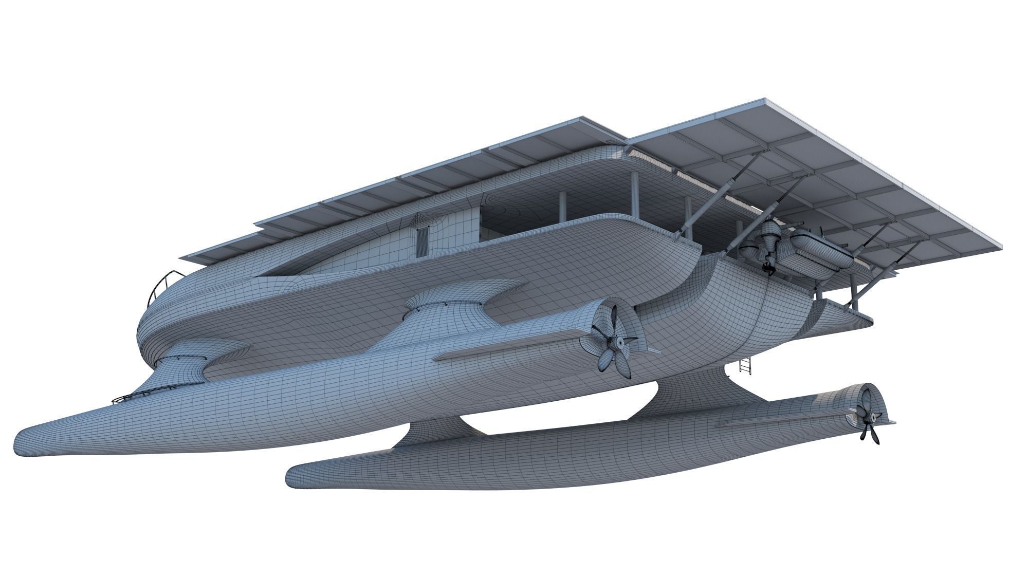 PlanetSolar solar powered boat Low-poly 3D model_24