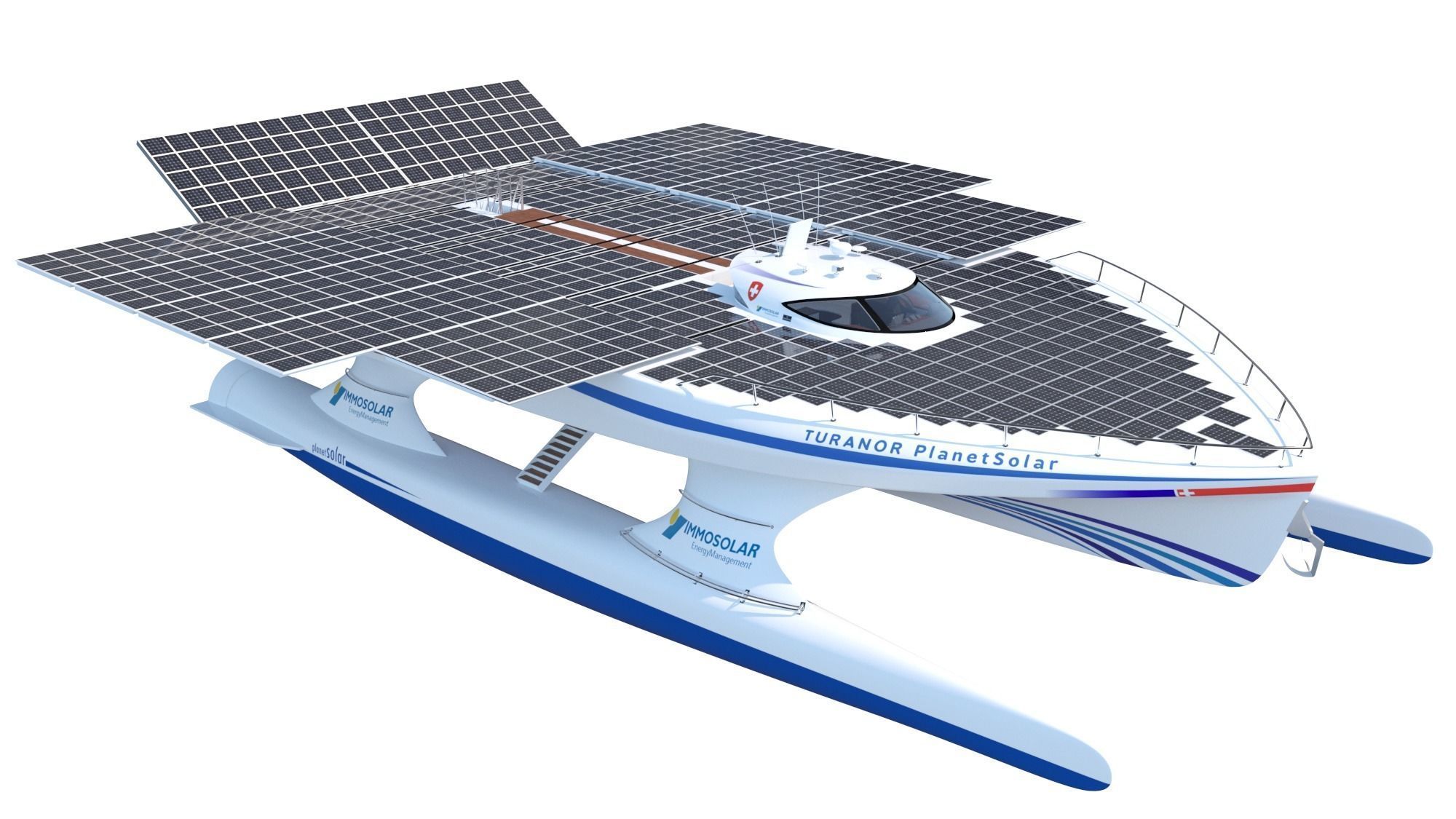 PlanetSolar solar powered boat Low-poly 3D model_1