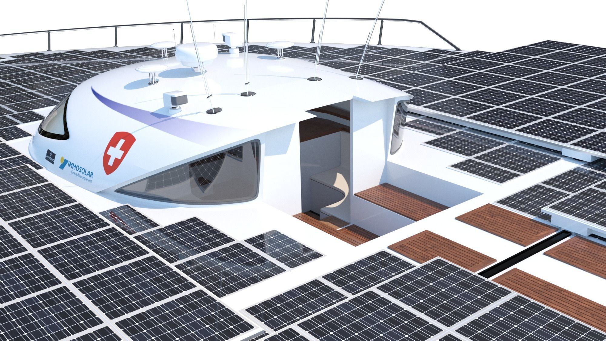 PlanetSolar solar powered boat Low-poly 3D model_8