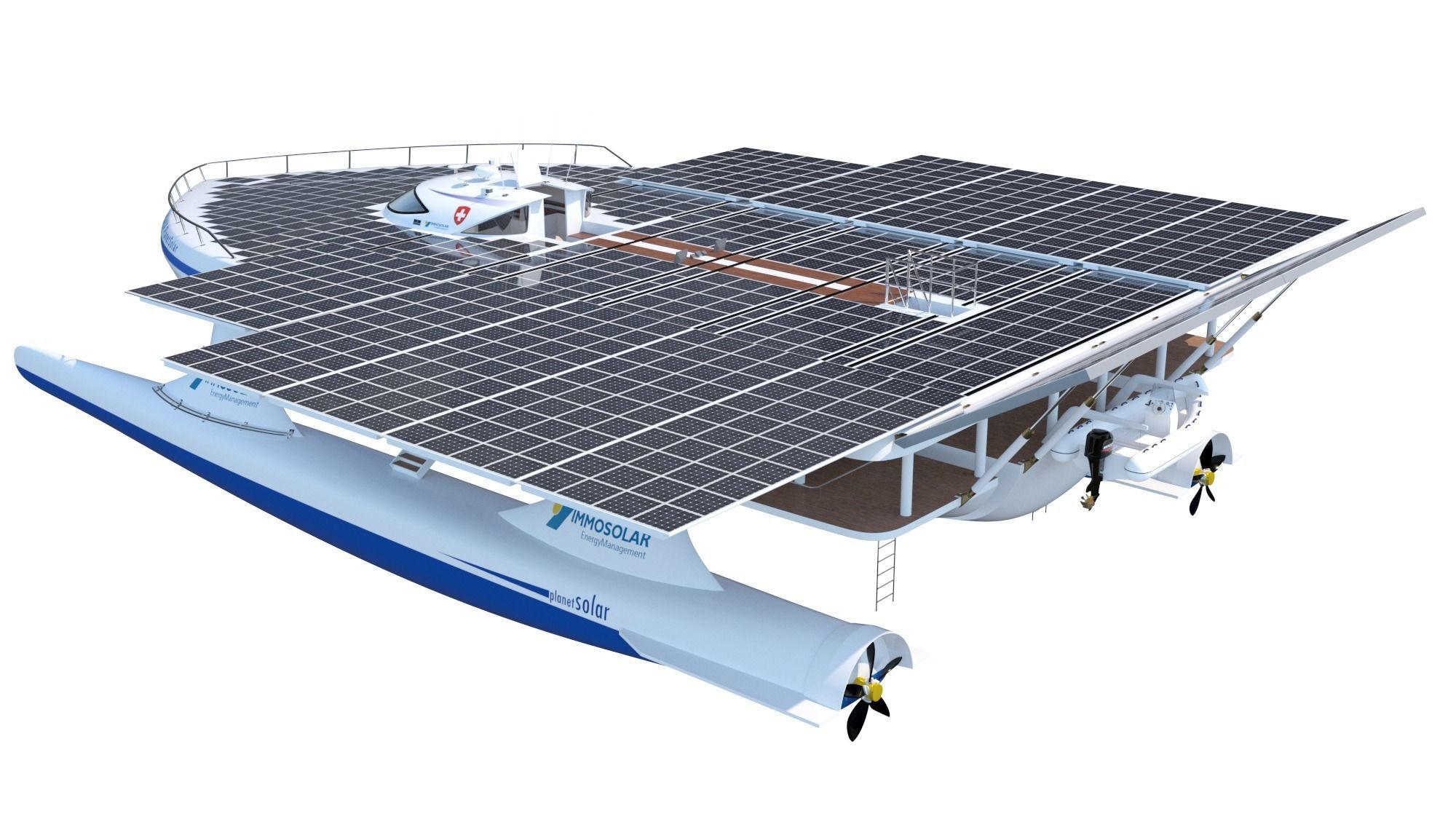 PlanetSolar solar powered boat Low-poly 3D model_3