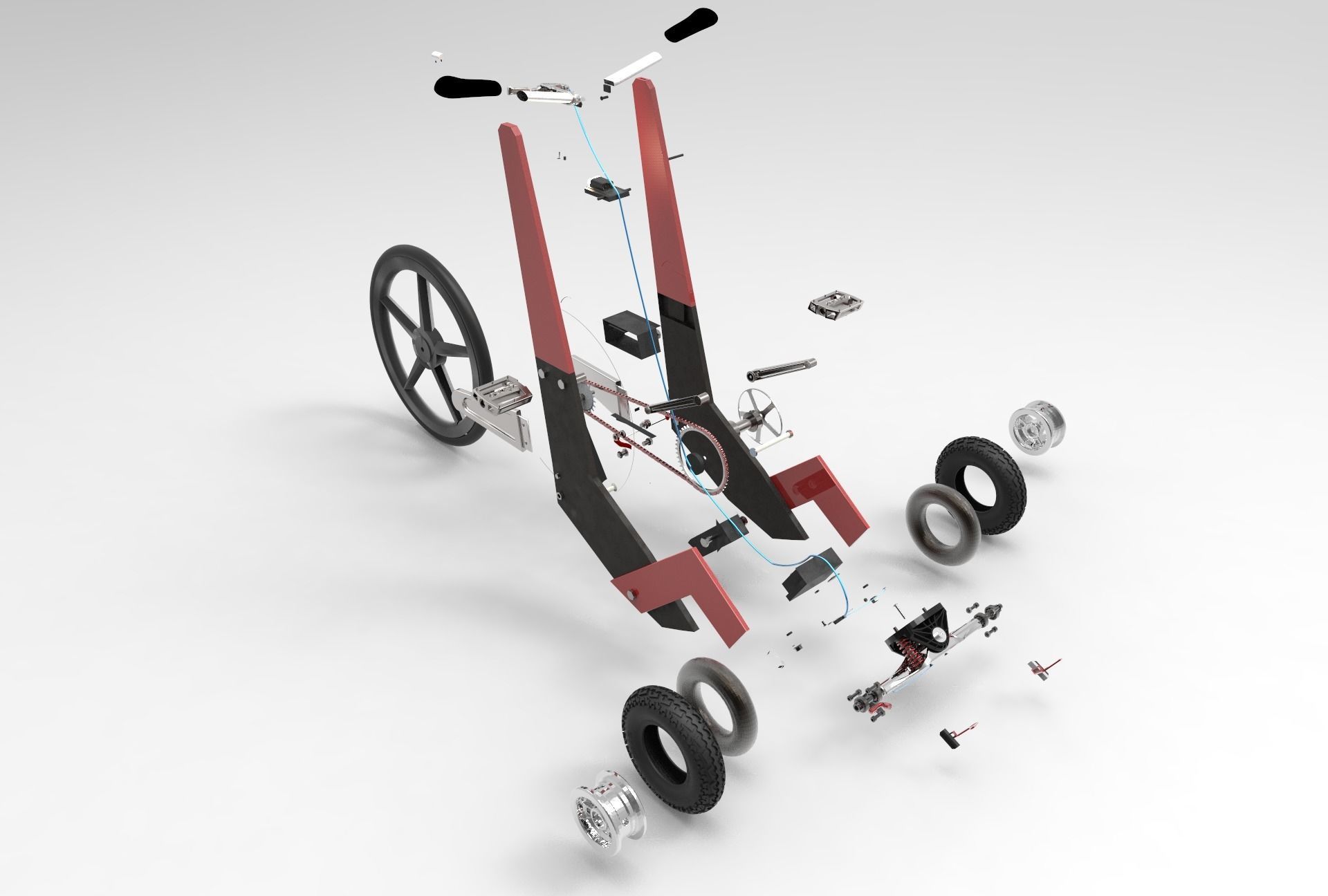 BDP STANDING BIKE   Inspirated Halfbike 3D model_6