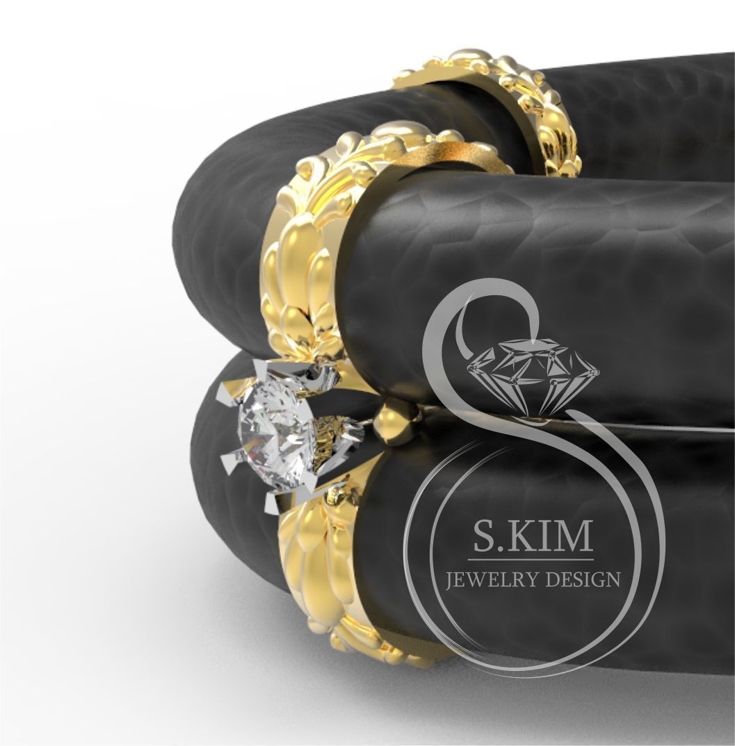 Bracelet and lock skull and pattern 3D print model_4