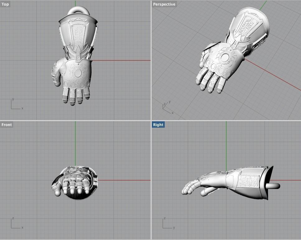 infinity gauntlet 3D print model_8