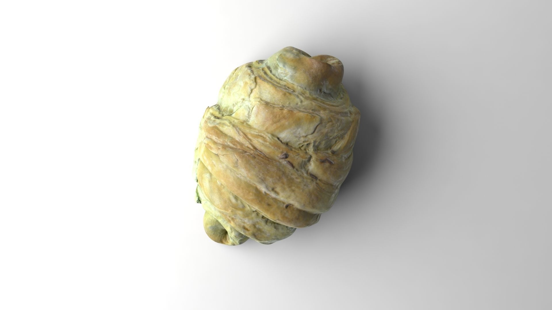 Croissant Low-poly 3D model_6
