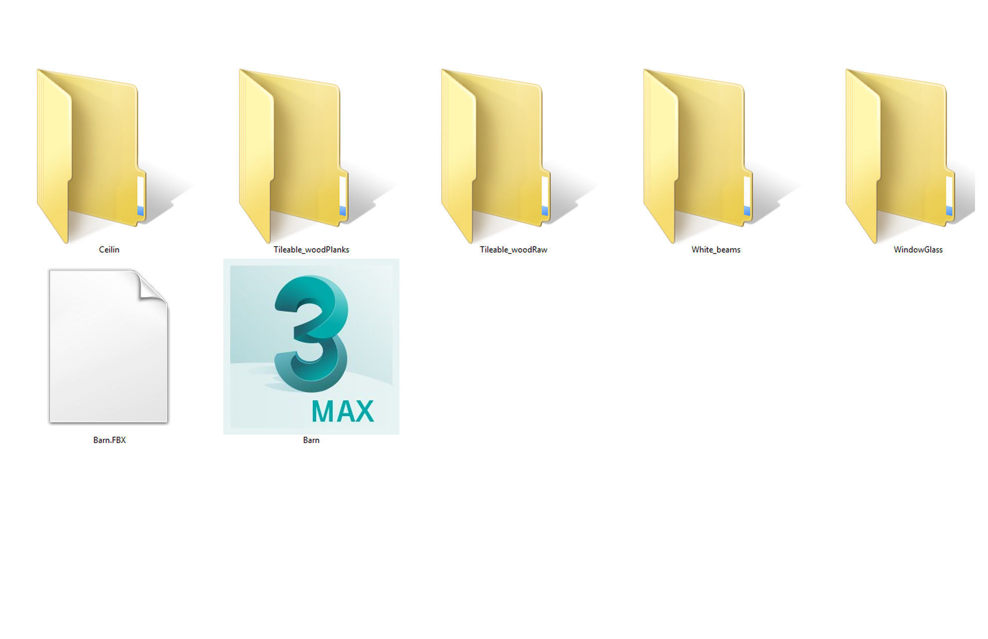 Lowpoly Barn Farm Low-poly 3D model_10