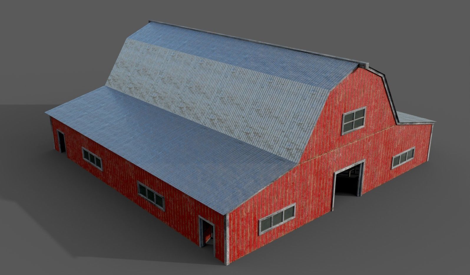 Lowpoly Barn Farm Low-poly 3D model_1